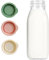 3 PCS Milk Bottle Tops Reusable Silicone Mixed without Bottle,Dishwasher Safe, Perfect Fit for UK One Pint Milk Glass Bottles,100% Leakproof（One Pint,NOT 1L）