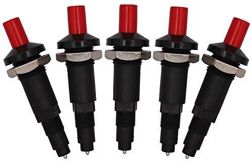 Meter Star - Calentador de gas de una toma de corriente piezoeléctrica con botón de encendido de cerámica, paquete de 5 unidades