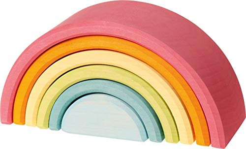 Grimm's Regenbogen, 6-teilig, pastell - Bauklotz, 1 Jahr - 6 Jahre, 1 Stück, 17 cm