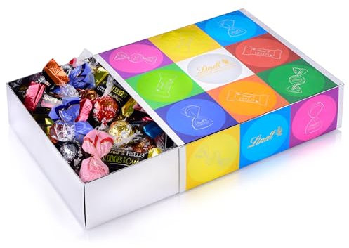 Lindt Schokolade Bunte Mischung | 815 g | Box mit LINDOR Kugeln, HELLO Mini Sticks und Mini FIORETTO in verschiedenen Sorten | Pralinengeschenk | Schokoladen Großpackung | Schokoladengeschenk