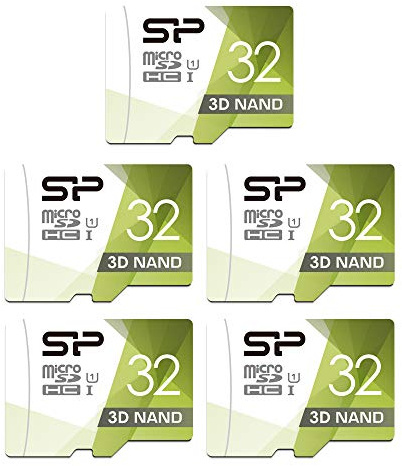 Silicon Power - Paquete de 5 Tarjetas microSD de Alta Velocidad de 32 GB con Adaptador