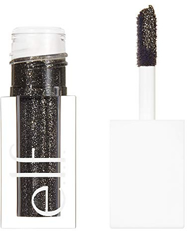 e.l.f. Liquid Glitter Eyeshadow, Long Lasting, Quick-Drying, Opaque, Gel-Based Formula, Creates High-Impact, Multi-Dimensional Eye Looks, Black Magic 3ml