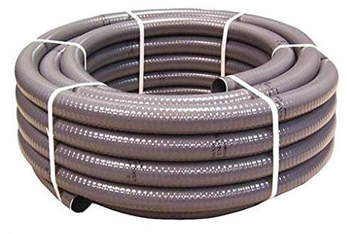 Couronne Rouleau 10M Tuyau Gris PVC Pression Souple à coller Ø 50mm diamètre/Bassins et Piscines