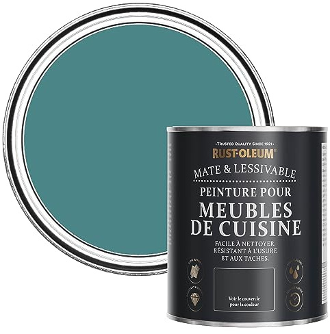 Rust-Oleum Green Kitchen Cupboard Paint in Matt Finish - Peacock Suit 750ml