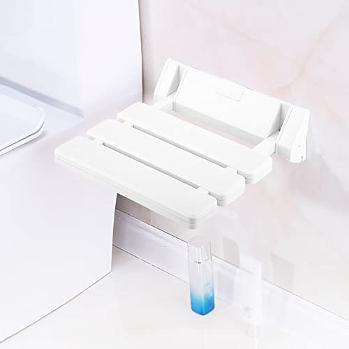 Klappbarer Wand-Duschsitz Duschsitz Klappbar Wandmontage Duschklappsitz, bis zu 130kg rutschfest Duschhocker Duschstuhl Sitz Duschhocker Badestuhl für Senioren und Behinderte