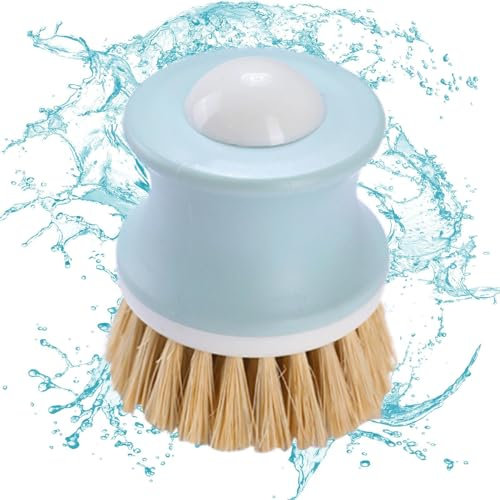 puzzlegame Cepillo para Fregar Platos - Cepillo para Fregar Cocina, Cepillo para Fregar ollas | Cepillos de cerdas de sisal a Prueba de Aceite, Cepillo de Cabeza Redonda para sartén, fregaderos, baño