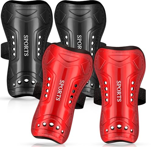 Shin Guards Soccer Kids - 2 Pairs Shin Guards for Youth and Adults