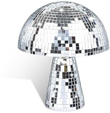 Decorazione Della Discoteca Fungo, Discoteca Fungo Per Feste, Palla Discoteca Fungo, Decorazioni Funghi Specchio Discoteca, Decorazioni Feste con Funghi Specchio Discoteca Sfera discoteca fungo
