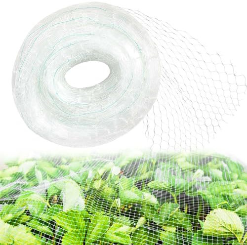 Red para Pajaros, 3 * 10m in Malla Antipájaros,Mallas para Gallinero,Malla Cuadrada de 2.5 * 2.5cm,Ligero y Duradero,Reutilizable,Protege Plantas, Frutas, Flores, Árboles,Animales(Blanco)