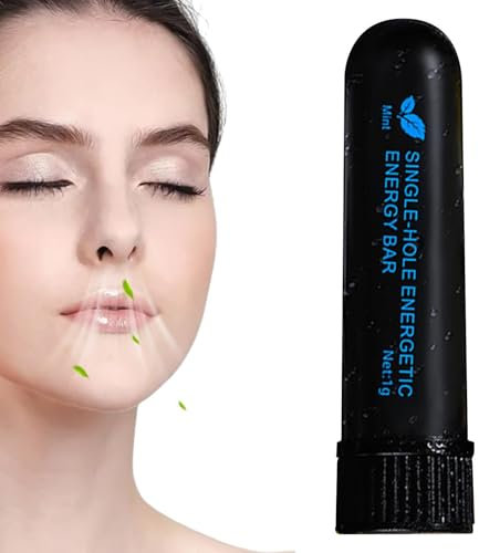 Barra de inhalación nasal | Tubo de inhalación de aromaterapia | Inhalador de estreñimiento con aceites refrescantes – Varilla portátil contra dolores de cabeza, náuseas, mareo por movimiento,