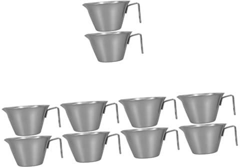 TOPBATHY 5 Set Coppa Di Estrazione in Acciaio Inossidabile Bicchiere Per Bere Tazza Di Caffè Tazzine Da Espresso Tazzina Da Espresso Brocca Per Schiumare Il Latte Misurino 2 Pezzi * 5
