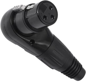 Dawutocap Adattatore ad angolo retto a 3 pin presa/spina ad alta schermatura con regolazione della posizione multipla per cavo microfono