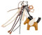 Georgie Porgy Taschenanhänger Schlüsselanhänger Handtaschen Zubehör für Damen Bag Charm Schultasche Rucksack Sporttasche Keychain Geburtstagsgeschenk für Mädchen (Pferd Baseball Verträumt)