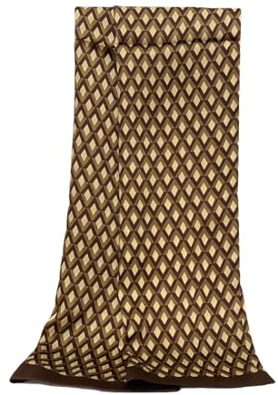 UK_Stone herr 100 % ren silkesscarf vintage klassiskt mönster dubbelskikt tryckt, #8 brun, en storlek
