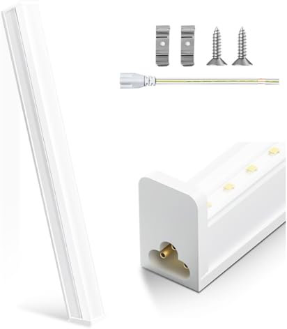 DIKHEE T5 5W 2200lm 6500K LED Unterbauleuchte Küche 30cm, LED Lichtleiste, LED Beleuchtung Super Hell Erweiterbar Led beleuchtung Mit Schalter Ideal für Garagen Küchen Unterbaulampe