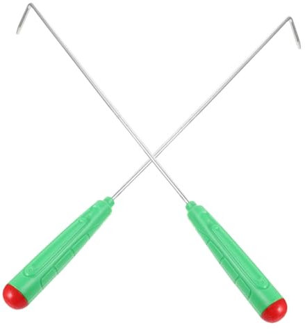 KOCKSHION 2 Pièces Tisonnier de Cheminée pour Barbecue et Camping Outil Pratique et pour Cheminée et