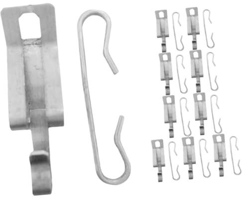 Cabilock 20 pièces Kit Clips et Espacements Aluminium pour Câbles de Chauffage de Gouttière Fixations Légères et Résistantes pour Installation Extérieure sans Perçage