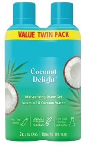 Coconut Delight Shave Gel for Women | Shaving Cream for Women, Womens Shaving Cream, Shave Cream, Shaving Foam, Womens Shave Gel, Pack of 2, 7oz each