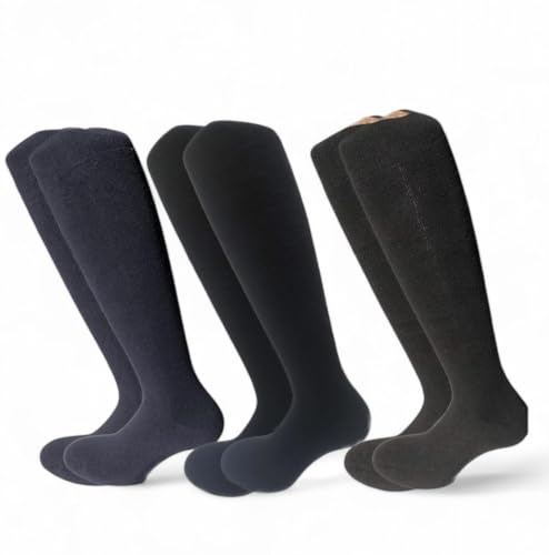 Calze Termiche Uomo Lunghe in Pile, Ideali per Freddo Estremo e Montagna, Perfette per Trekking, Lavoro e Stivali, Calze Invernali a Gamba Lunga, Confortevoli Resistenti(39-42,6 Paia T.Unita Esercito)