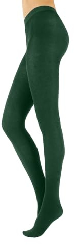 CALZITALY Leotardos De Lana Para Mujer, Medias De Cashmere, 150 Den | S, M, L, XL, XXL, 3XL, 4XL | Calcetería Italiana (M, Cypress)