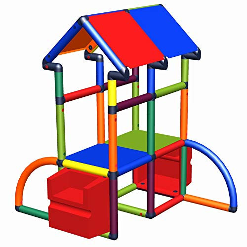 move and stic Torre de juegos Dorle de escalada con escalera y techo para habitación infantil o sala de juegos