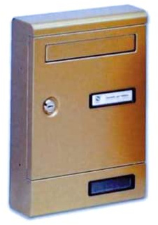 Mundo Viro Buzón de aluminio anodizado resistente con ventana y placa para uso interior y exterior (bronce)