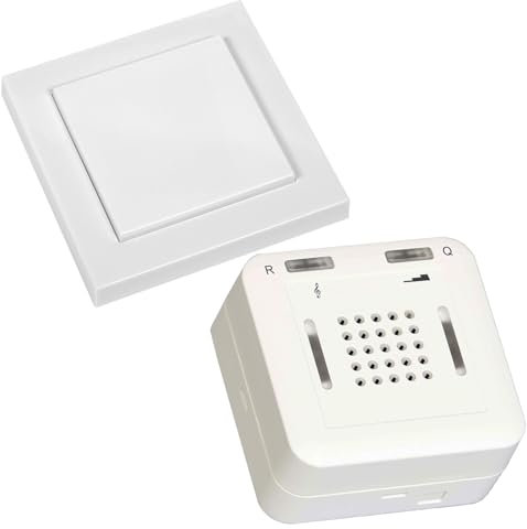 ELDAT - Mobiler Hausnotruf mit Notrufsendern und Quittierungsfunktion - Notrufknopf für Senioren - RS16 mit Sensorwandtaster RTS25