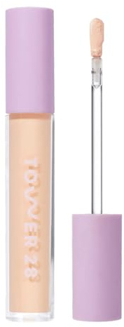Tower 28 Swipe Serum Concealer - Hydrating Medium-Full Coverage Concealer + Under Eye Brightener - Skin Care Infused Makeup with Hyaluronic Acid + Soothing Centella - 5.0 Light/Neutral (0.22 oz)