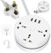 Hojalis 1.8M Extension Lead with 3 Socket and 3 USB Slots, 2500W 10A Power Strip with Switch, Retractable Extension Cable, Multi Smart Power Socket Plug Extension for Home Office Travel (UK)