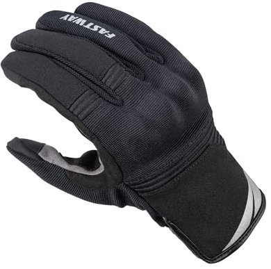 FAST WAY H 2301 Motorradhandschuhe Herren, CE Zertifiziert, Leder-Textil Mix, Atmungsaktiv, Touchscreen-kompatibel, Verstellbarer Klettverschluss, Für Sommer und Übergangszeit