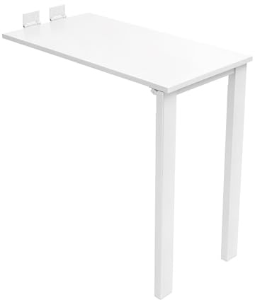 JUDEMII Fällbart bord vägg, fällbart väggbord, kök, väggbord, vikbart, balkongbord, skrivbord, matbord, laptopbord, väggfällbart bord, skrivbord, bordsskiva 75 x 40 cm i vitt