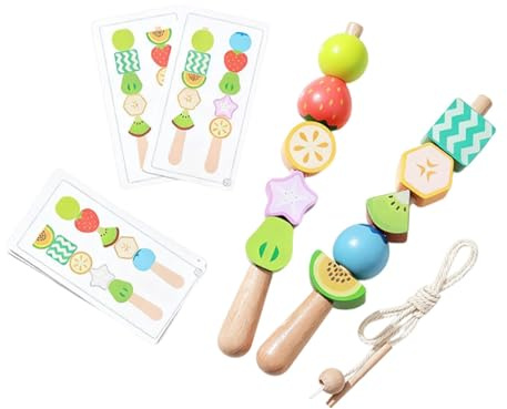 predolo Juego de secuencias de, ensartar, Actividades preescolares de observación, Juguetes educativos portátiles para Viajes, Juego de, Style a