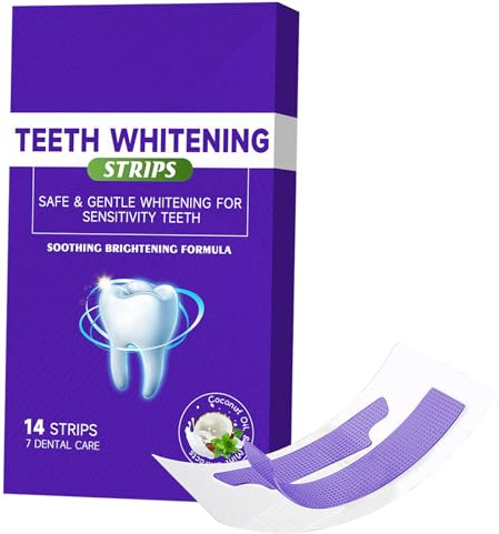 Tiras Blanqueadoras Dientes Moradas-14Tiras,Incorporan tecnología de corrección del tono morado, seguras para el esmalte dental, no provocan sensibilidad y ofrecen resultados inmediatos