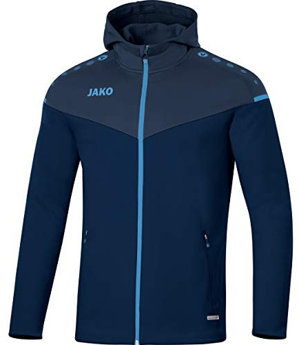 JAKO Herren Kapuzenjacke Champ 2.0, Marine/Darkblue/Skyblue, L
