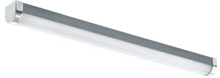 Eglo Luminaire salle de bain LED Tragacete 1, lampe pour miroir, applique murale en plastique argenté et métal chrome, éclairage IP44, blanc neutre, 60 cm