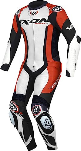 IXON Vortex 3 1-Teiler Motorrad Lederkombi (White/Black/Red,L)