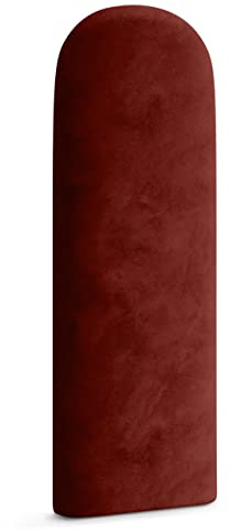 Muralo Panel tapizado ovalado de pared, cojín de pared, cabecero de cama, panel de pared, dormitorio, salón, cama, cojín de lomo, moderno, tapizado de lujo, panel acolchado (30 cm x 100 cm, rojo vino)