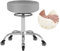 OUTMASTER Rollhocker höhenverstellbar mit Rollen - 50-62cm，bis 180 kg belastbare Arbeitshocker，360° Drehhocker Hocker für Salon und Spa,aus Leder Hocker (Grau)