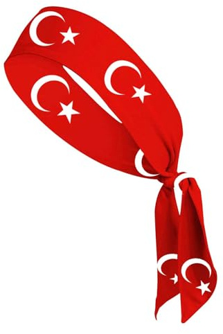 Flaggen-Sport-Stirnband, Krawatten-Stirnband für Tennis, Sport-Kopfband zum , Türkei-Flagge, Laufstirnband, Tennis-Lauf-Kopfband, , Sport-Stirnband für Erwachsene