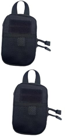 minkissy 2stücke Tragetasche Für Notfälle Tragbarer Aufbewahrungstasche Für Erste-hilfe-ausrüstung Für Reisen Camping Und Outdoor-aktivitäten Schwarz