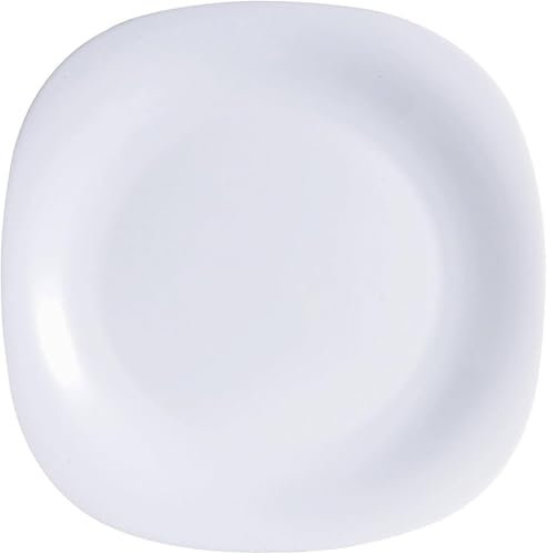 Best House | Opalware Square Dinner Plate | 11.5/29 cm | Set of 6 Pcs | White | Microwave, Oven, and Dishwasher Safe, Scratch Resistant Modern Dinnerware Dish Set