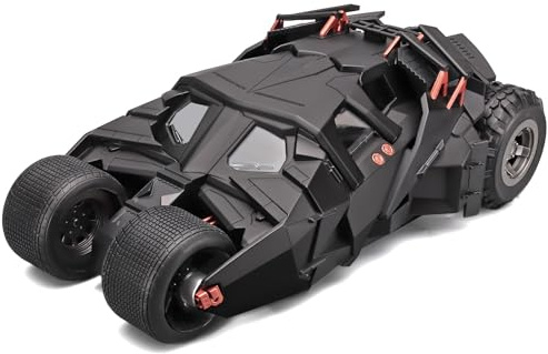 Increfunhome 1:18 Scale Batman Tumbler Batmobile Die-Cast Model Car, Zinc Alloy Body, Smoke Spray Effect, Openable Cockpit, Lights and Sound Effect, Black