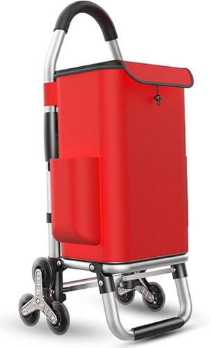 Trappklättring handlastbil med 6 tysta hjul, ergonomisk design för enkel transport i trappor och trottoarkanter, perfekt för att flytta tunga lådor och utrustning