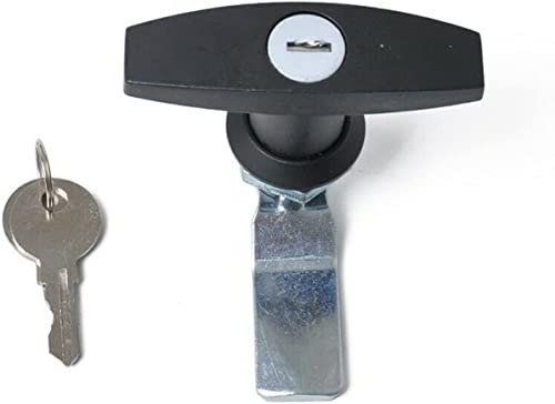 MACHSWON Garage Door Zinc Alloy T-Handle Lock Hanger Door Lock Kit with keys for Truck and Trailer