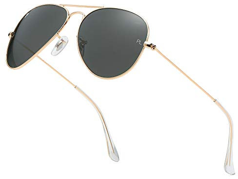 ADEWU Luxus Sonnenbrille Herren Pilotenbrille Polarisiert Retro Brille Glas UV400 Fahrerbrille