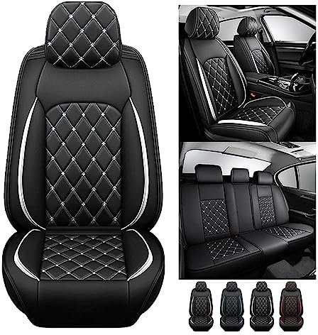 Autositzbezüge Set | Sitzbezüge Leder für Opel Corsa A Corsa B Corsa D Corsa E Corsa F | PU Leder Sitzschoner | Universal Leder Seasons Protectors VerschleißFest Kunstleder | Auto-Zubehör Innenraum (