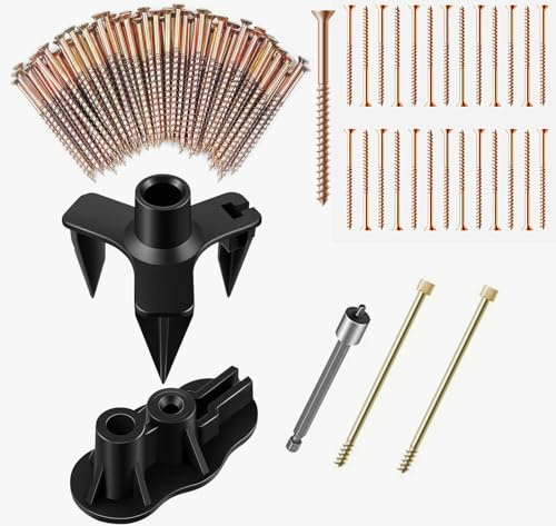 Eliminate Squeaky Noise Floor Repair Kit with 5 Tools and 50 Screws for Wood Floors, Eliminate Squeaks Under Carpeted Floors, Hardwood, Vinyl, and Linoleum Floors