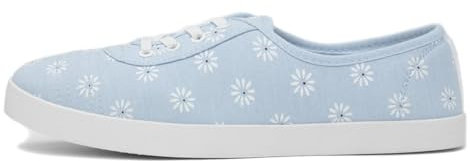 Lilley Pippa Womens Blue Daisy Print Canvas Shoe - Size 3 UK - Blue