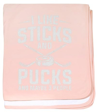CafePress I Like Sticks &Amp; Pucks Maybe 3 PEO Baby Blanket, Super Soft Newborn Swaddle