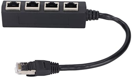 Câble Répartiteur Ethernet RJ45 pour étendre Les Réseaux, Adaptateur LAN 1 Mâle vers 4 Femelles Compatible avec Câble Réseau CAT7, Applicable à Les Réseaux